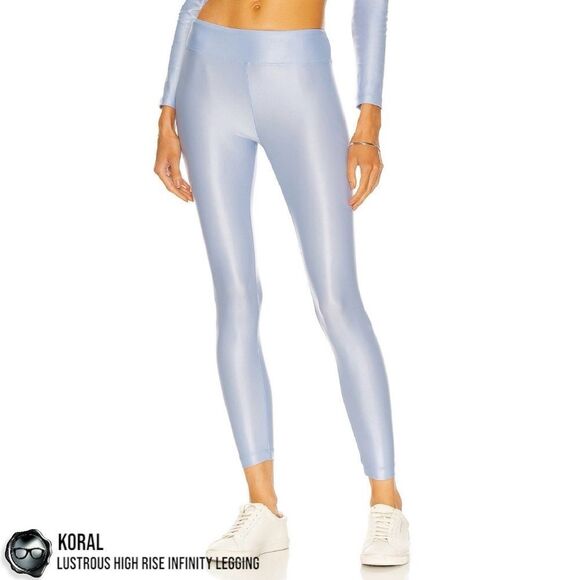 KORAL LUSTROUS HIGH RISE INFINITY LEGGING IN BEL AIR BLUE WOMEN’S SIZE MEDIUM - Picture 1 of 12